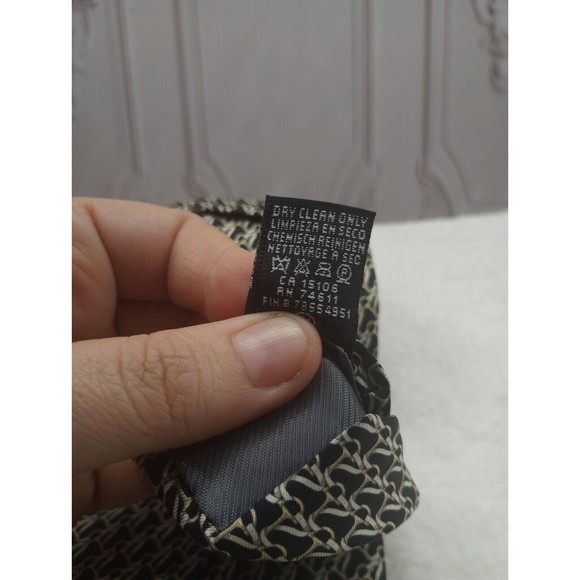 Beaufort Tie Rack Men's Luxury Tie 100% Silk Made In Italy Smooth Geometric EUC - Picture 5 of 16